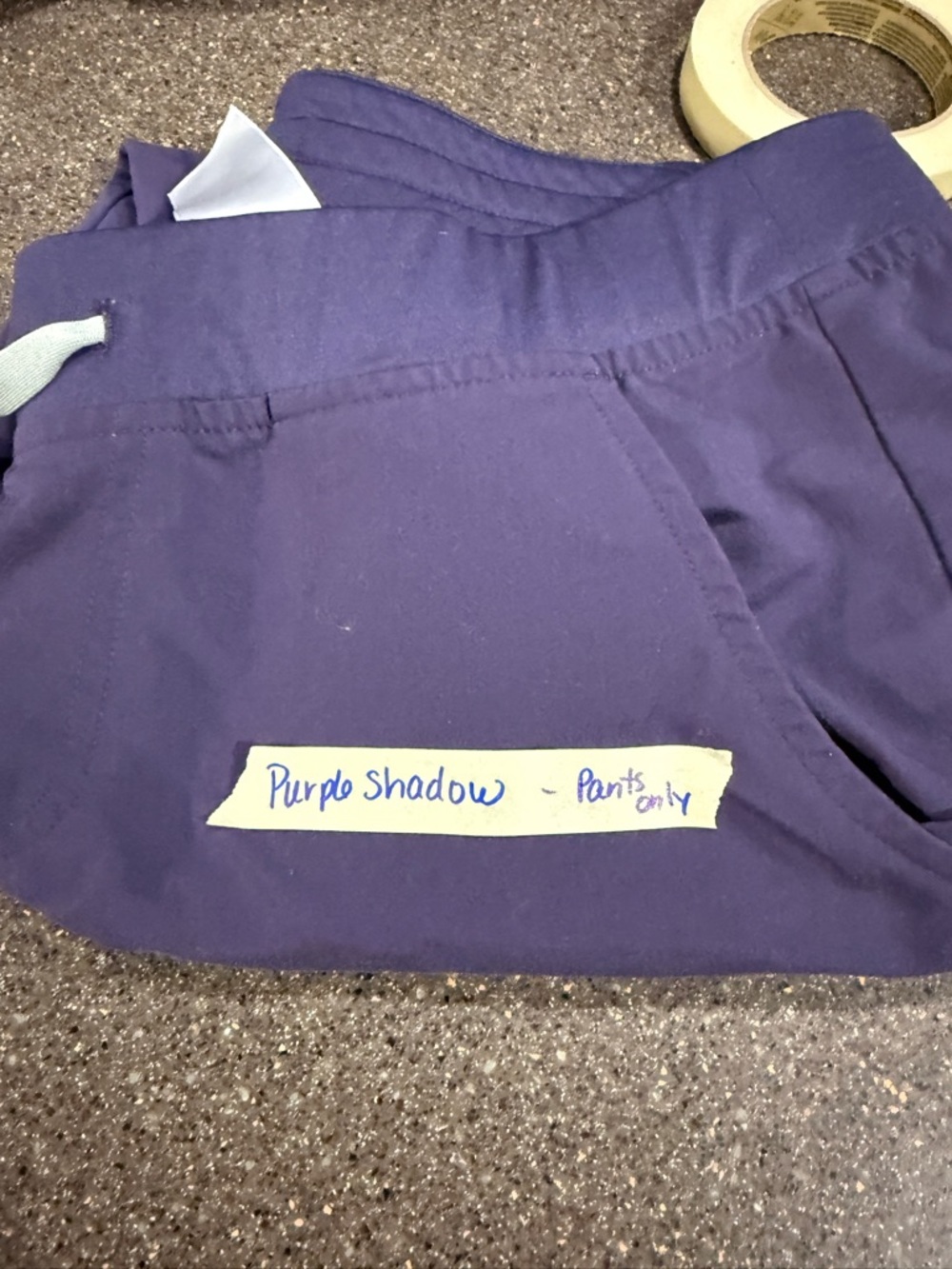 Figs Deep Purple Technical Collection Scrub Waistband